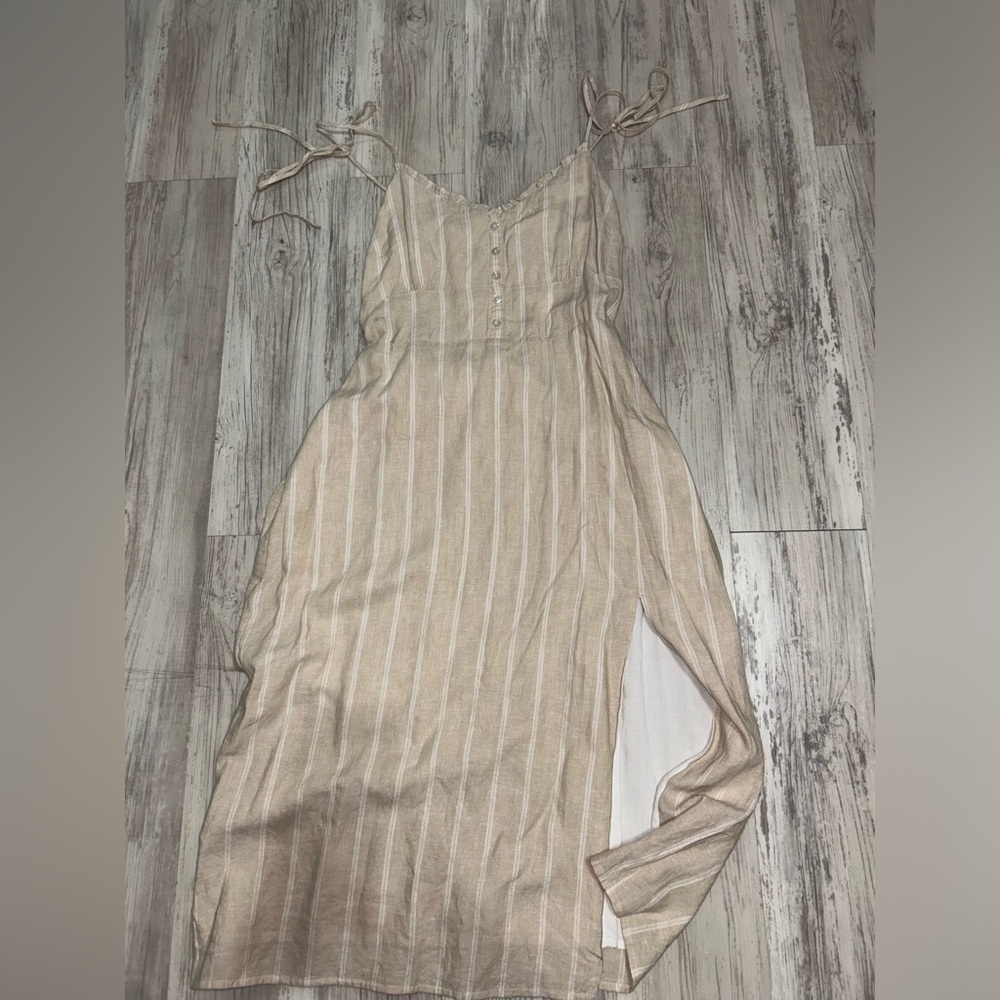 Abercrombie Linen-Blend Midi Dress